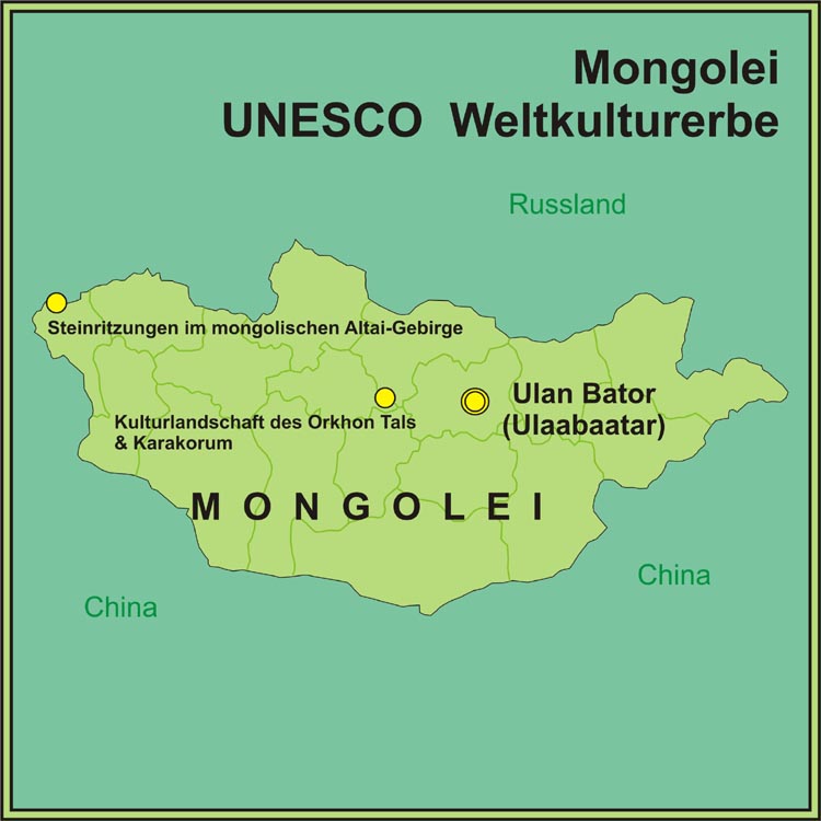 UNESCO-Weltkulturerbe in der Mongolei